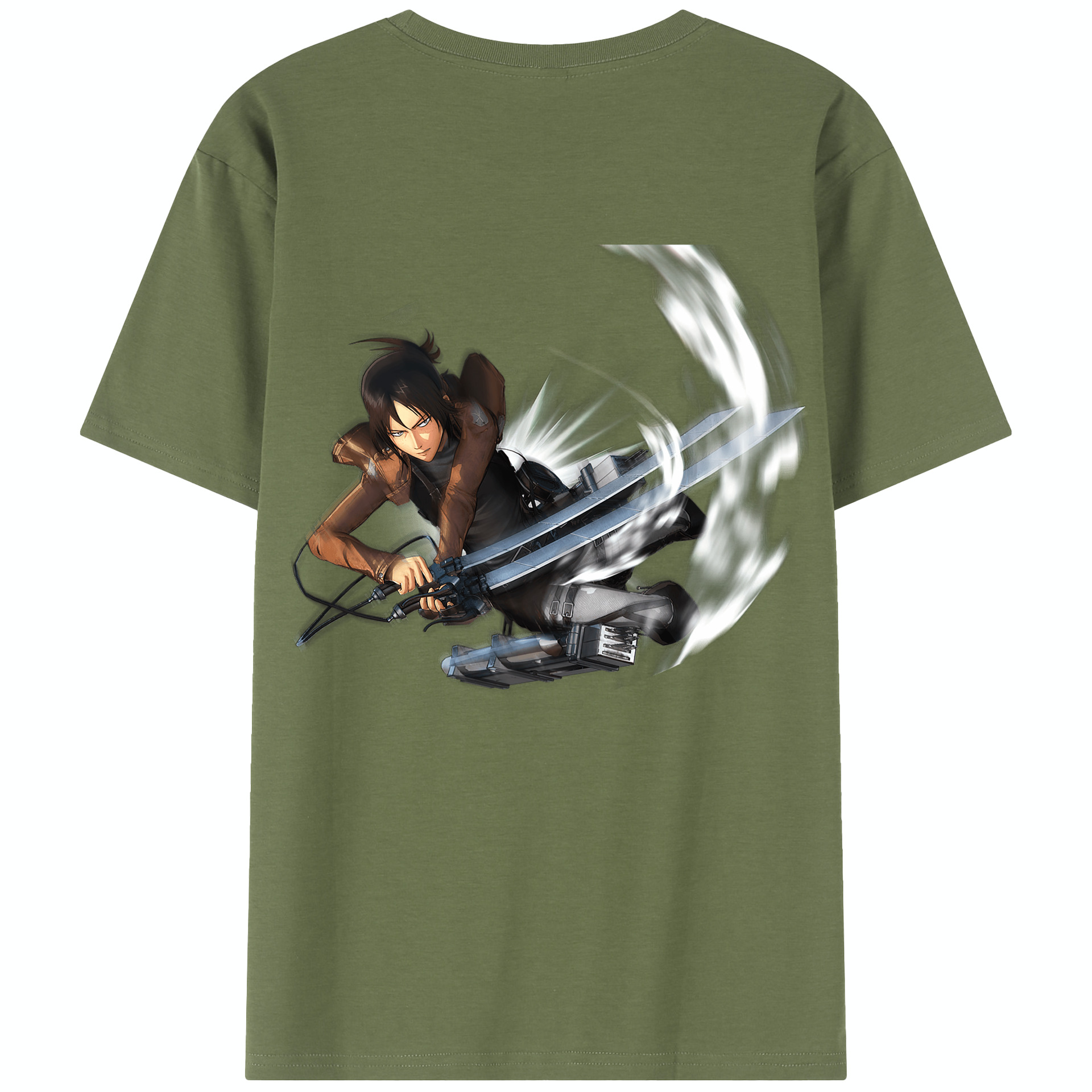 （画像用） 進撃の巨人 Attack on Titan 綿100％半袖Tシャツ（背面プリント）